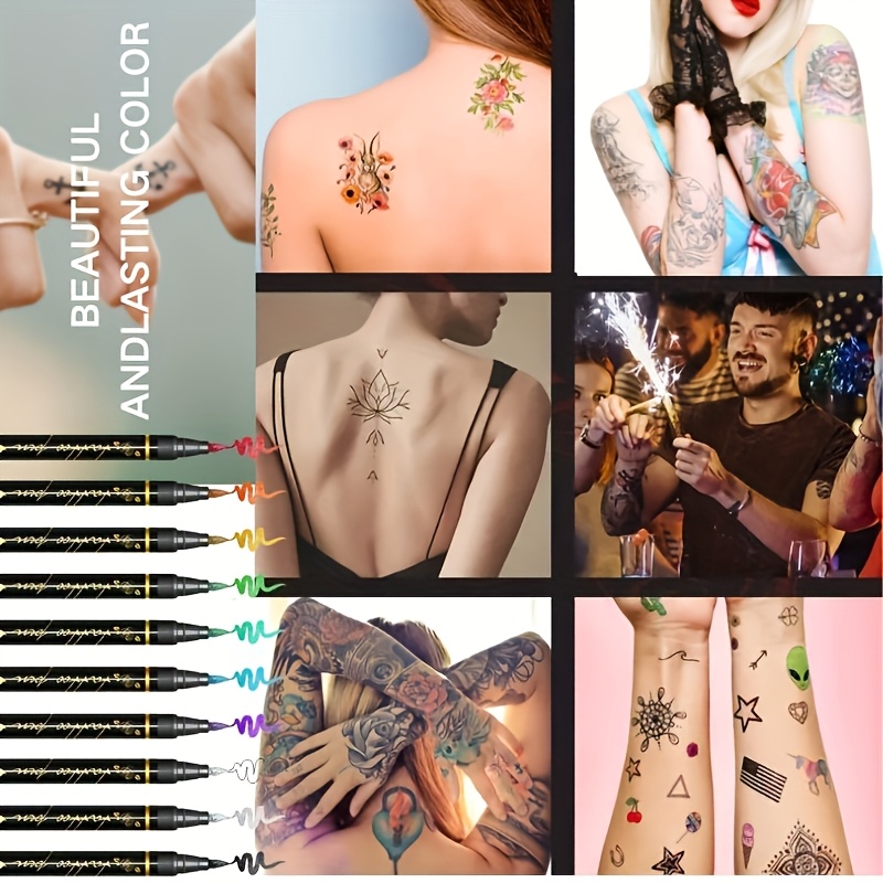 Temporary Tattoo Marker Set 10 - đánh giá và giá Copic Marker Sketch