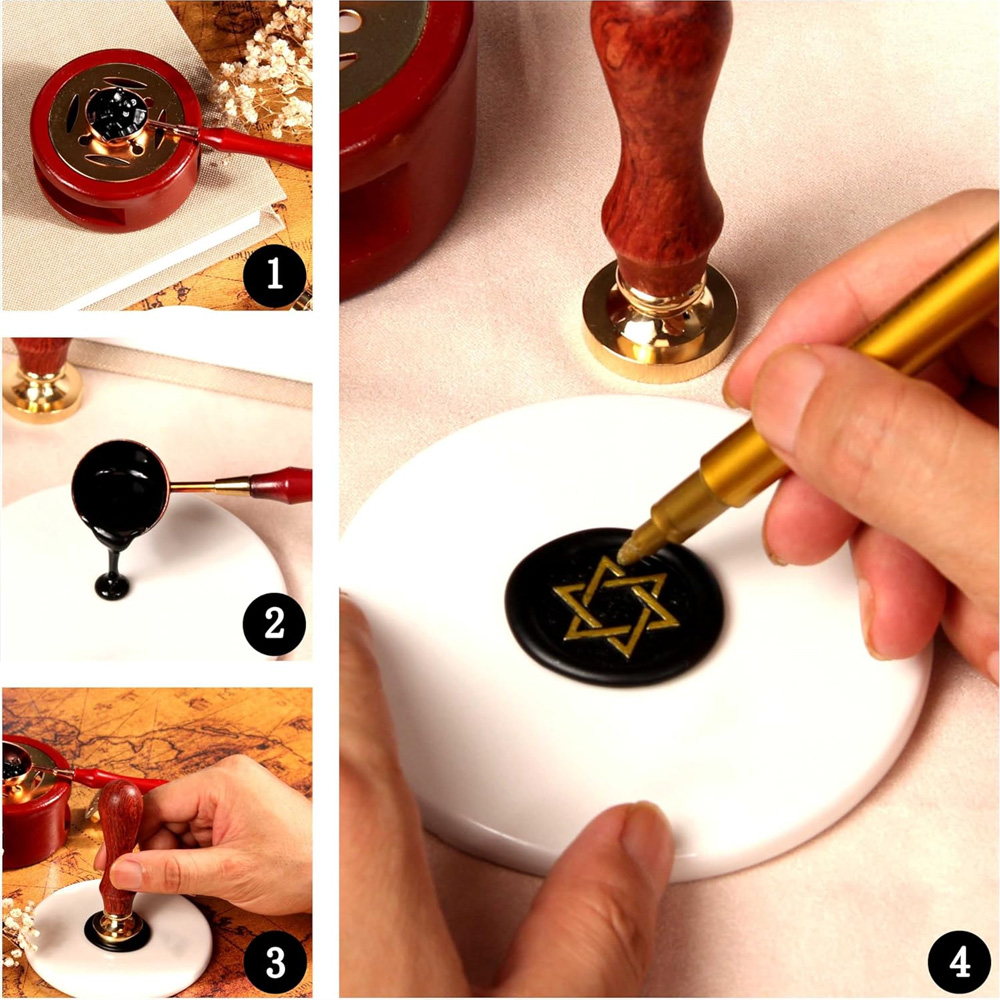 Custom Your Logo 25/30/40/50mm - đánh giá và giá Wax Seal Stamp Set