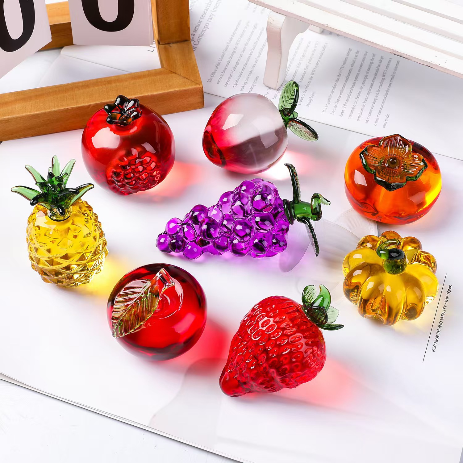 Crystal fruit Paperweight with - đánh giá và giá Paper Weight Crystal
