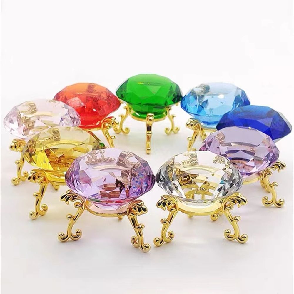 10 Colors Crystal Diamond Shap - đánh giá và giá Paper Weight Crystal